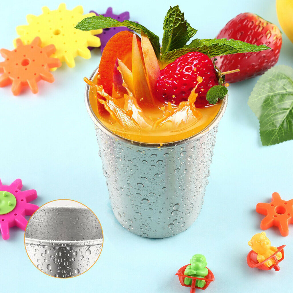 10Pcs Steel Mug Drinking Cup Coffee Tumbler Outdoor Camping Travel 320ml