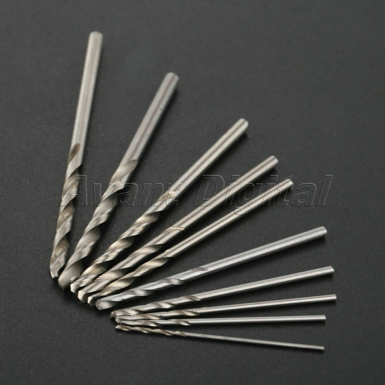 Semi Automatic Spiral Hand Push Drill  Pin Vise Chuck & 10x Micro Drill Bits 1x