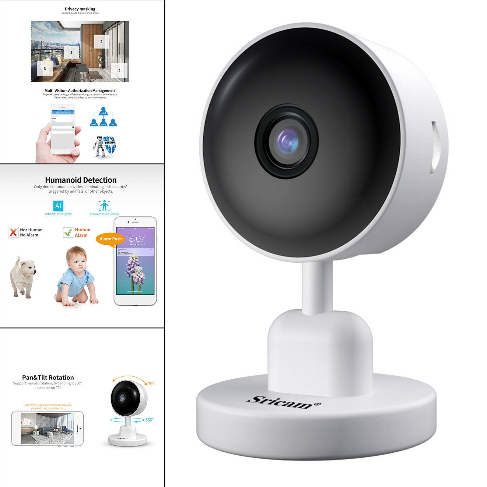 WiFi Camera Home Cloud IP Security Camera Wireless Baby Monitor 2 Way