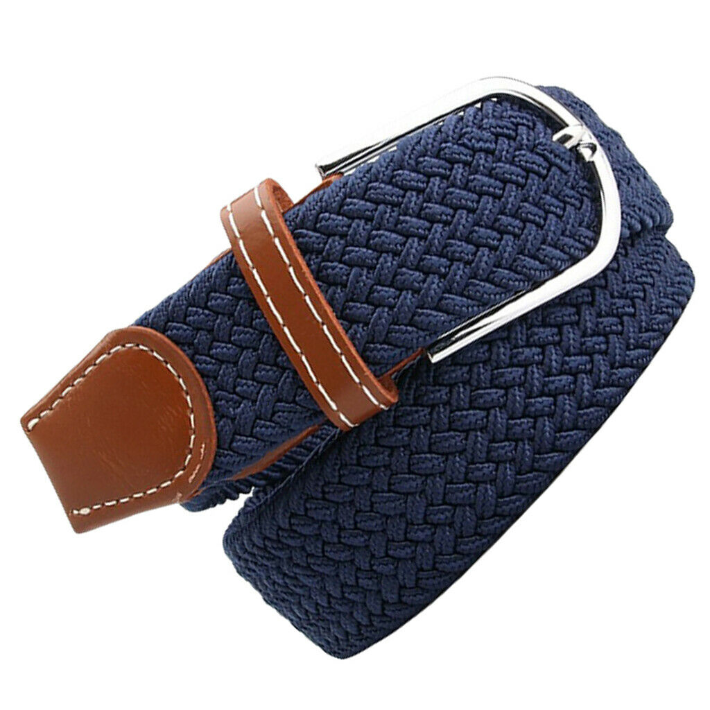 2x Men Woven Canvas Belt Webbing Belt Sports Pin Buckle Jeans Waistband