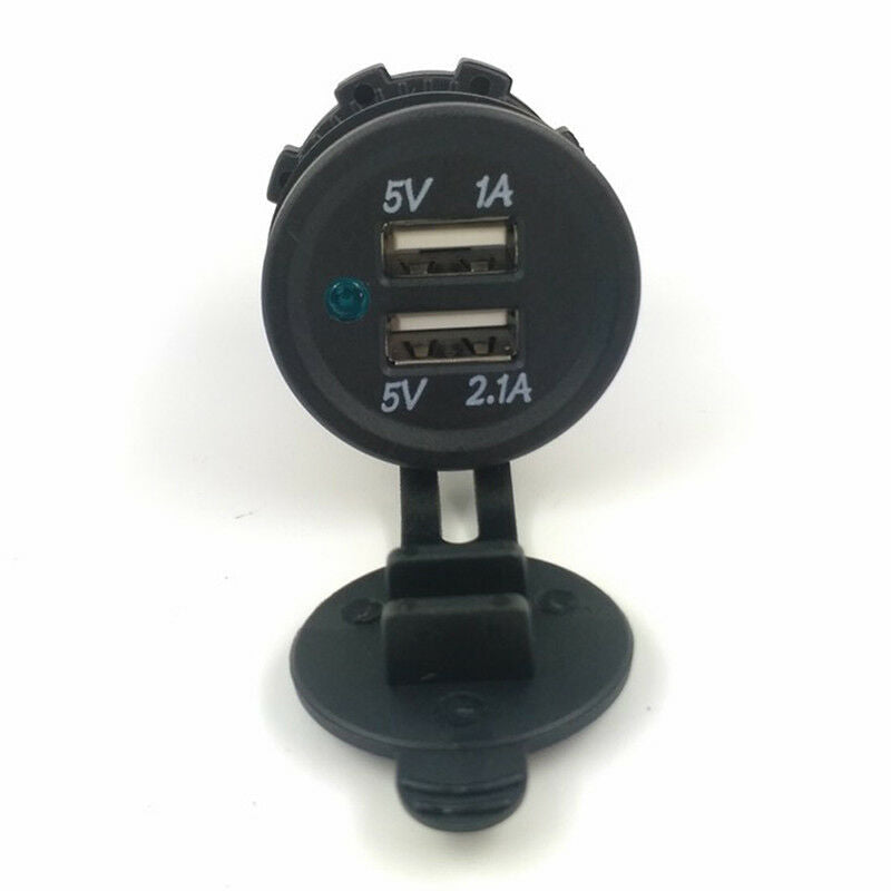 DC 12V/24V Dual USB Power Motorcycle Car Cigarette Lighter Charger Socket.l8