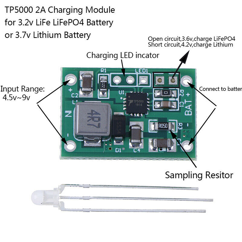 TP5000 3.6v/4.2v Charger Module Lithium ion LiFePO4 Battery Charging 3..l8