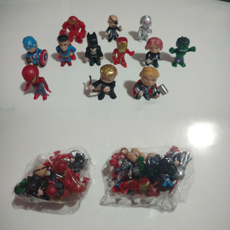 12Pcs The Avengers Super Man Figures Mini PVC Toys for Boys Girls Xmas