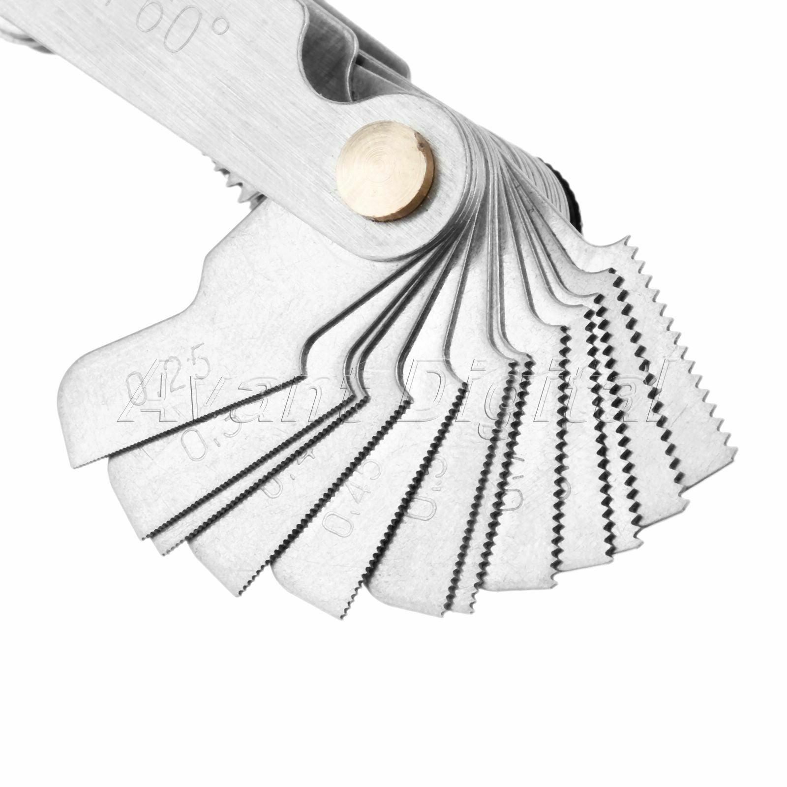 Inch & Metric 55&60° Checking Tool Angle Metal Turning Lathes Screw Putch Gauge