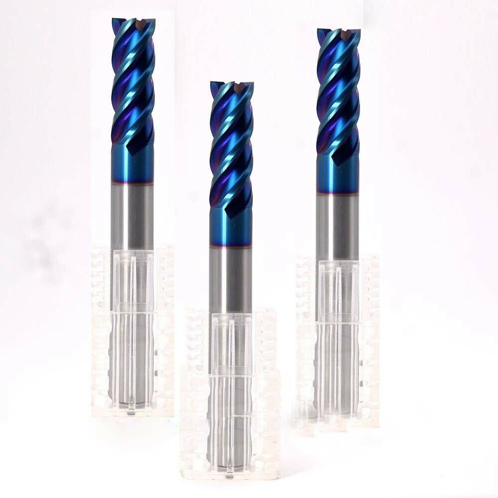 2Pcs 3MM HRC65 4 Flutes Tungsten Carbide End Mill CNC Milling Cutter Drill Bit