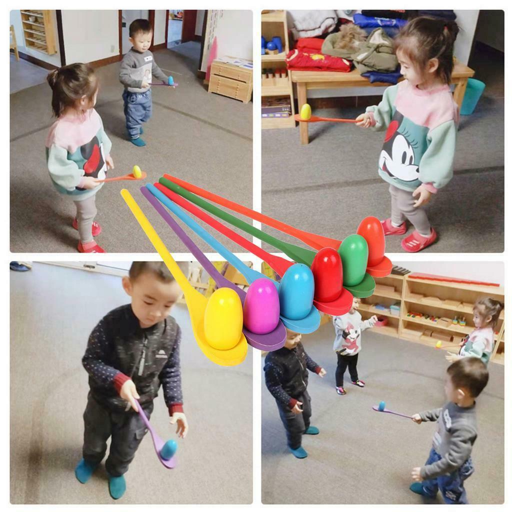 Egg and Spoon Race Game - 6 Eggs and 6 Spoons (Pack of 12) - Made of The Real