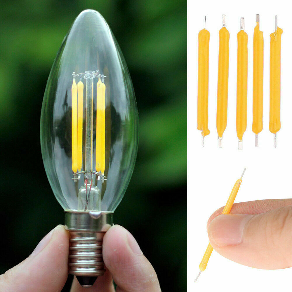 10X Super Bright COB LED Solar Filament Bulb Candle Light Home Lamp Source 3V