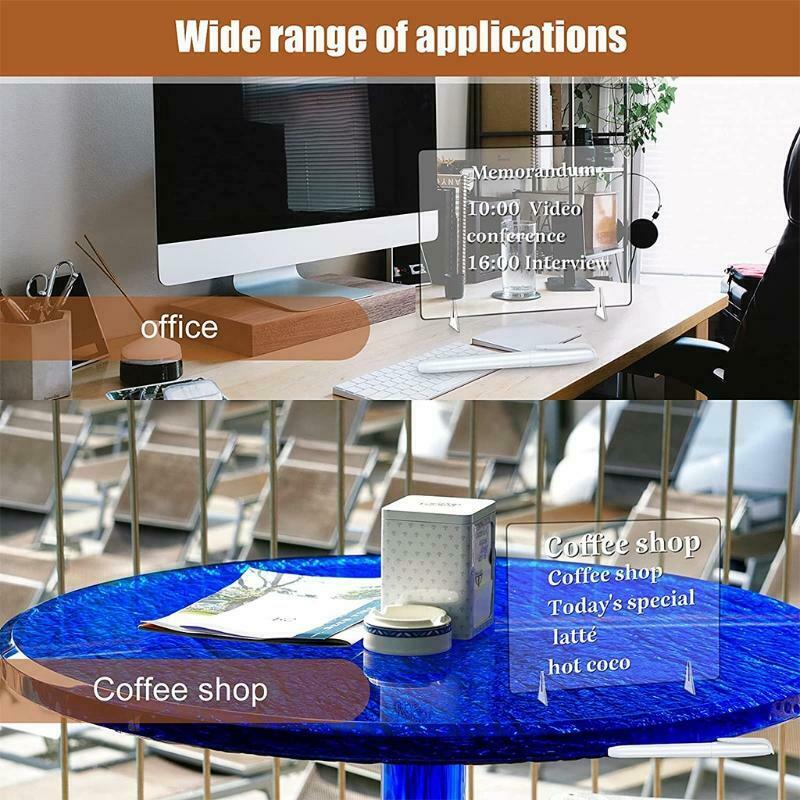 Erasable Board and Marker Desk Decoration Kitchen Menu Libraries Acrylic