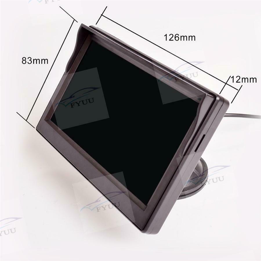 5 Inch Car Monitor TFT LCD HD Reverse Parking Waterproof w/ Dynamic Track Camera