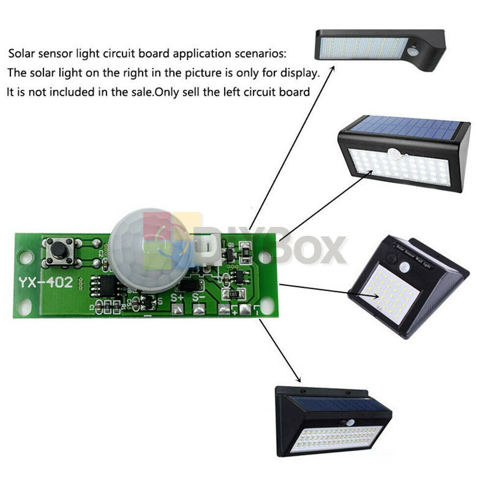 3.7V Human Body Infrared Sensor Solar Circuit Board Light Lamp Control Module