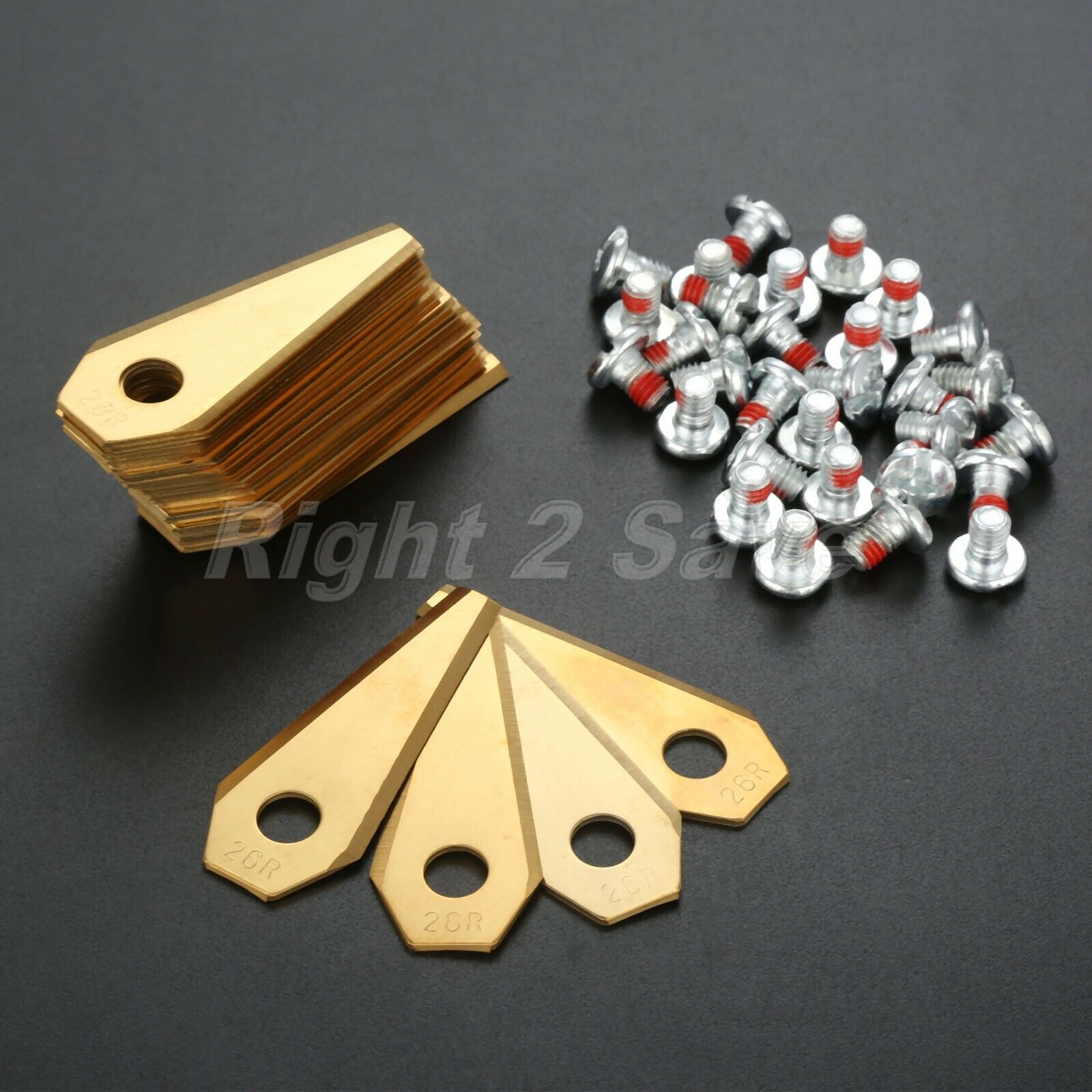30x Blades For Bosch Indego Robotic Mower Titanium Coated Lawnmower Spare Parts