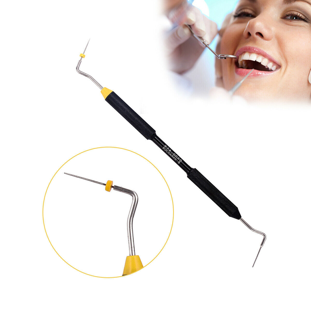 5PCS  Size #0 Dental Endo Buchanan Hand Plugger Fill Instrument Tip Yellow