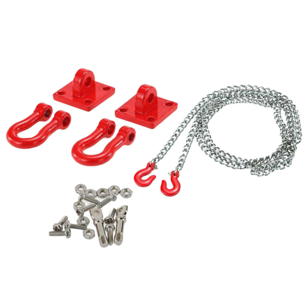 2x 1/10 RC Truck Truggy Repair Tool Box W/ Tow Hook Trailer Chain for RC4WD TF2