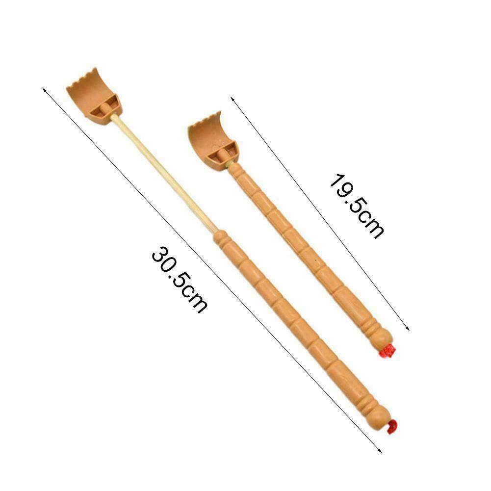 Bamboo Back Scratcher Massage Roll Aid Stick Body Itch Scratching Wooden K4A7