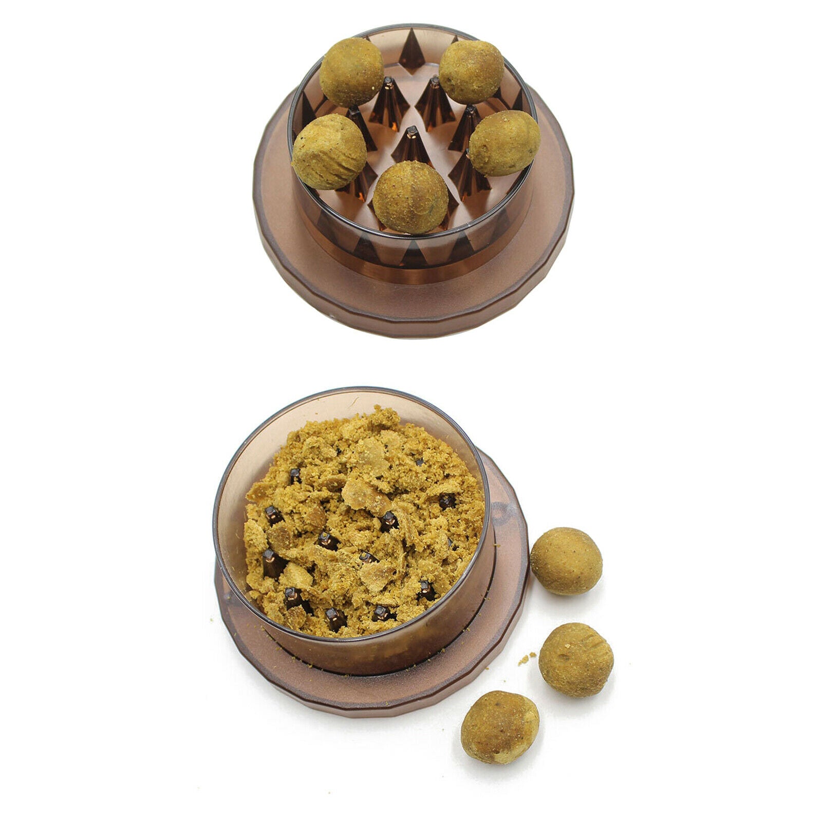 Portable Fishing Bait Crusher Boilie Grinder Box Convenient Fooder Brown