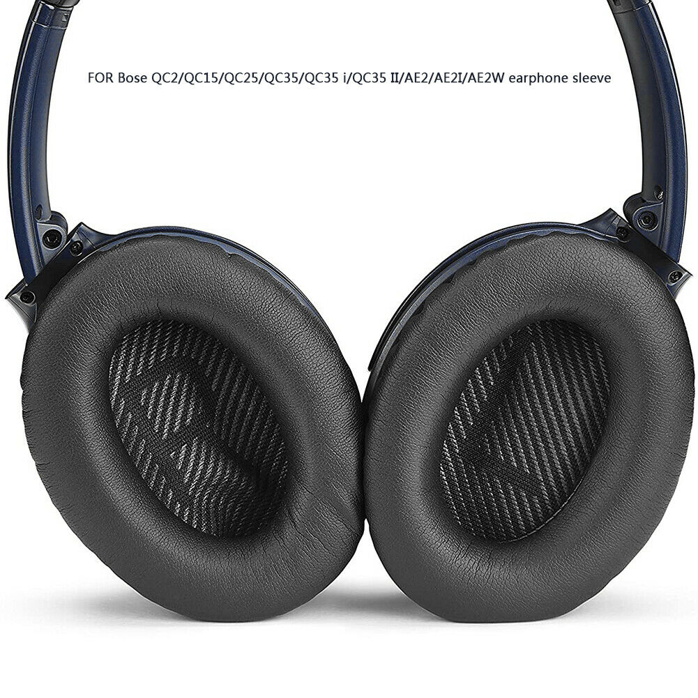 1 Pair Leather Foam Headphone Replacement Ear Pads for Bose QC2 QC15 QC25 @