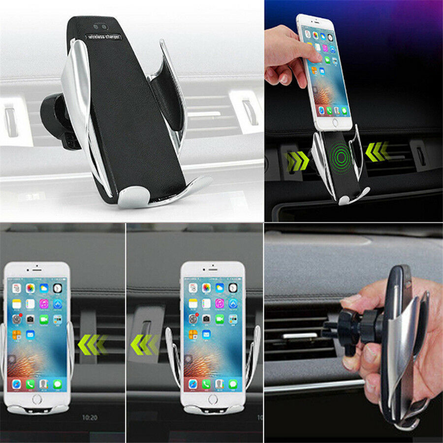 Infrared Automatic Clamping Phone Holder Wireless Charger With TYPE-C Receiver