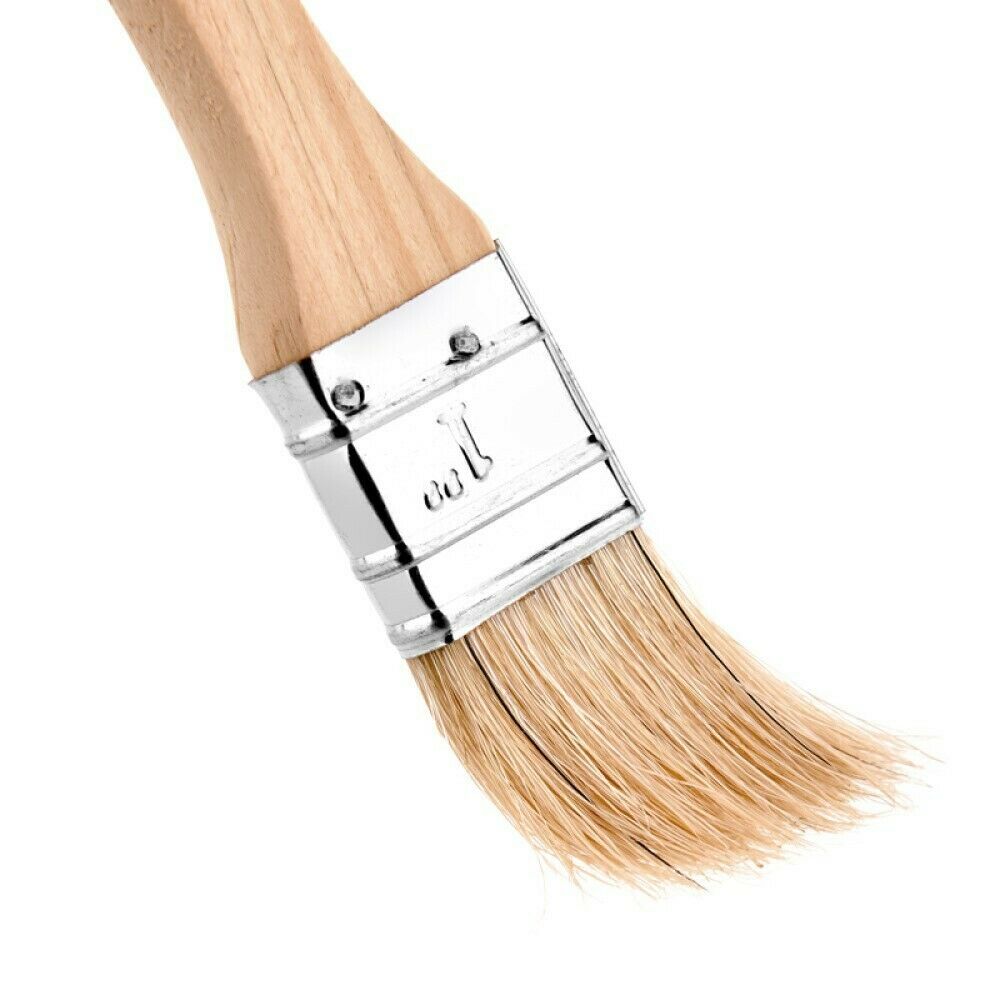 Natural Bristle Flat Pastry Brush Heat-resistant for Pastries Dessert Bread