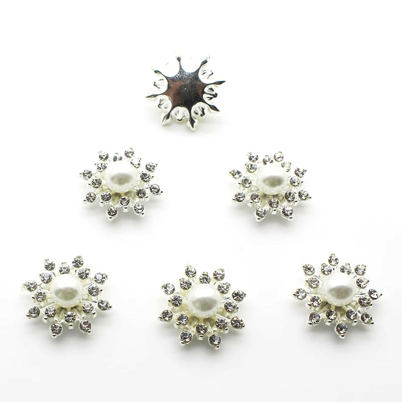 16mm Rhinestone Embellishments for Buttons Brooches Flower Wedding Decor