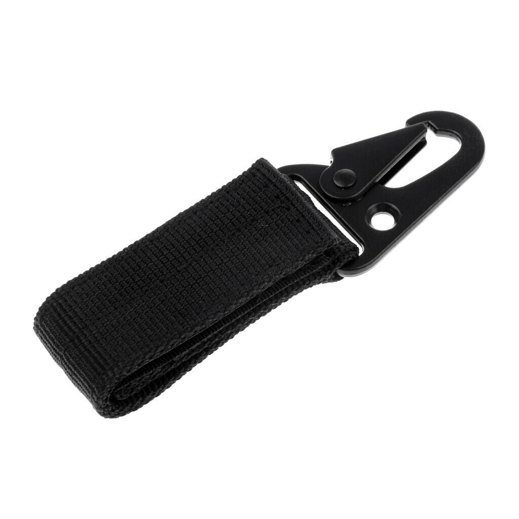 Webbing Buckle Tool Outdoor Camping D-carabiner Key Hook Hunting Black