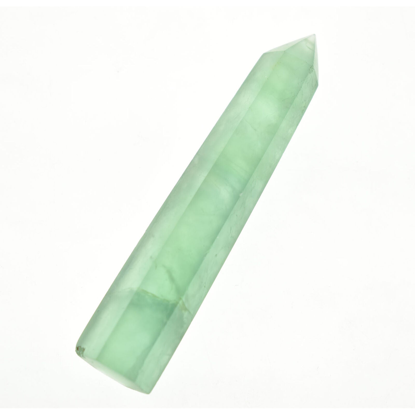 1pc natural green fluorite obelisk quartz crystal wand point tower gem healing