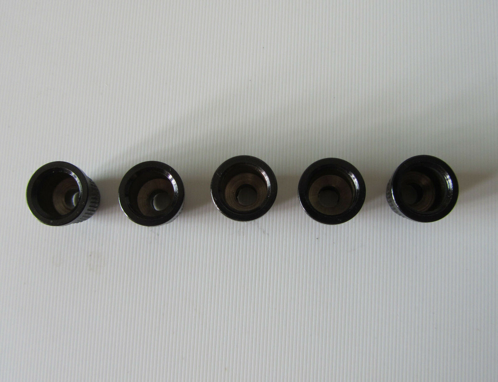 5x Black String Through Body 3/8" String Ferrules for 5 String Bass Guitar