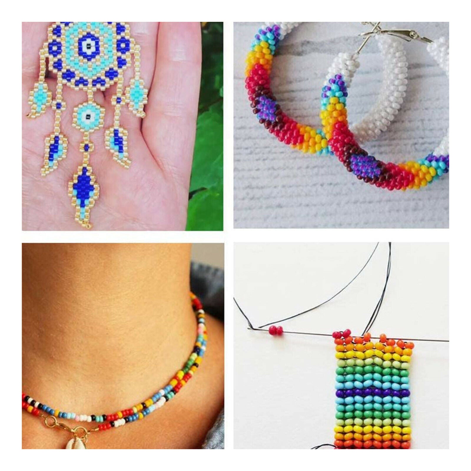 Glass Beads Loose Jewelry Making Charms Beads for Bracelet Beading DIY Craft