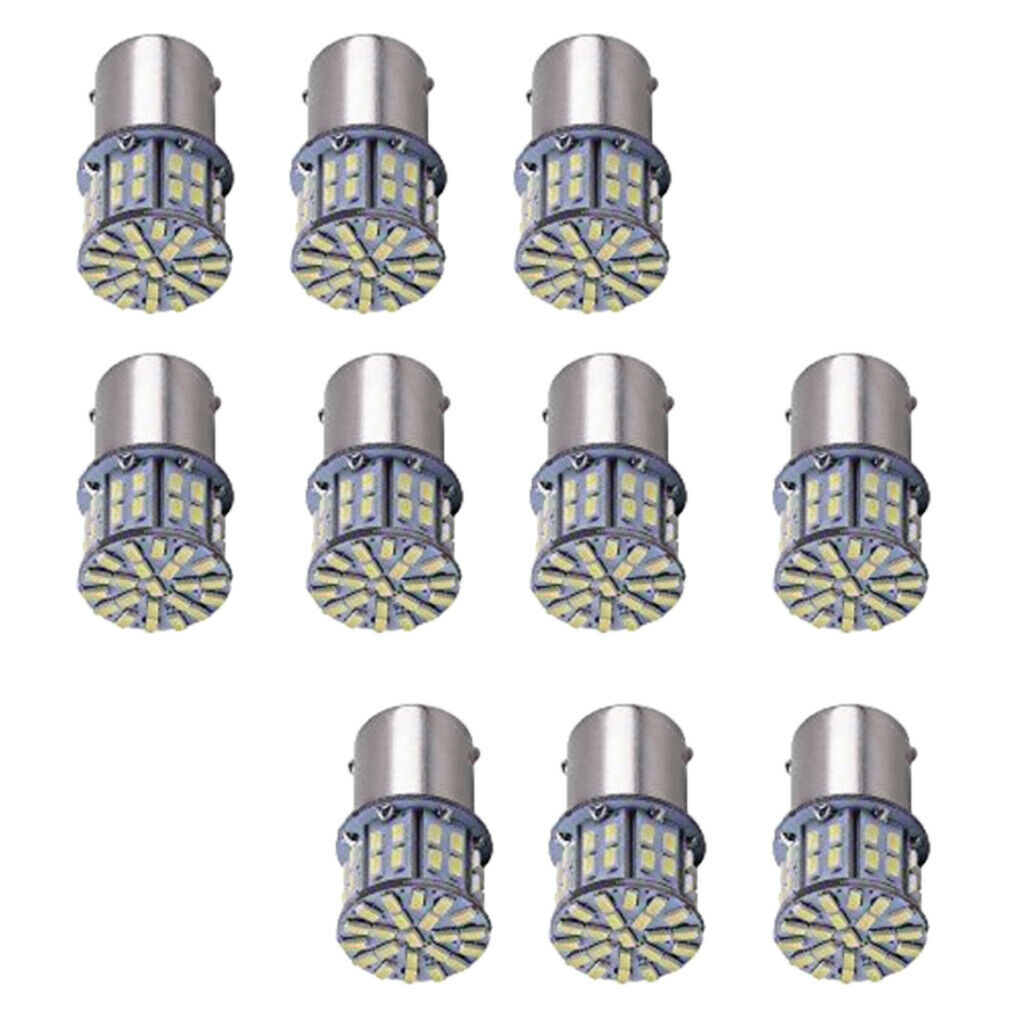 10Pcs Strobe 50SMD LED Car Turn Signal Tail Light Brake Backup Reverse Bulb