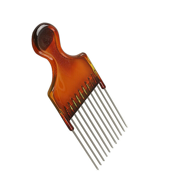 Amber Large Tooth Detangling Curly Hair Comb Back Head Styling Beard Oil .l8