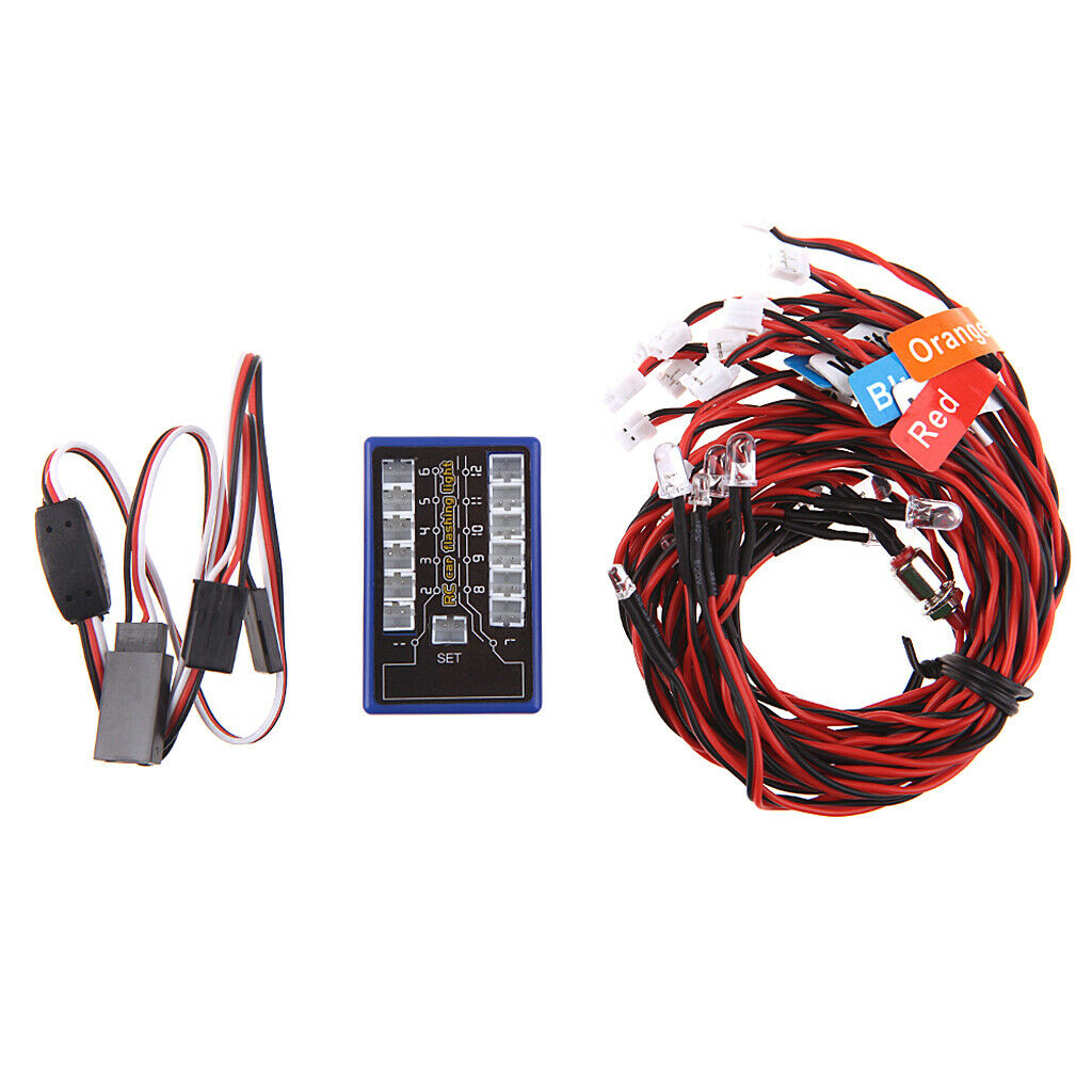 12 LED 4 Colors Lighting Kit for RC Cars Trucks 1/10th Scale   Parts