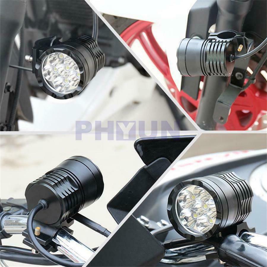 2pcs Universal Motorcylce Headlight LED Super Bright Spot Driving Lamp w/Switch