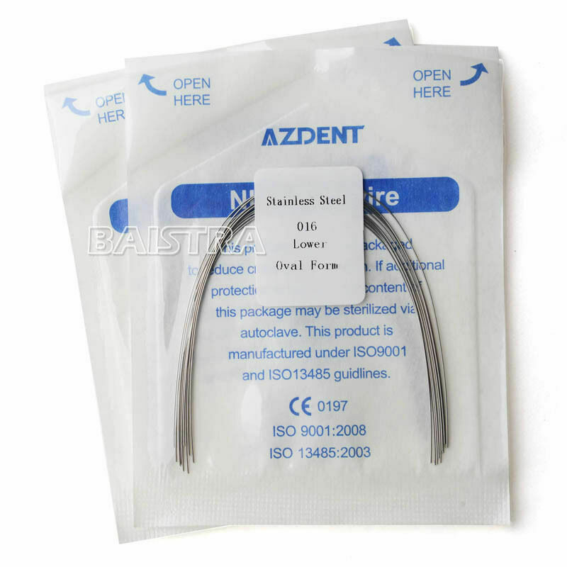50 Packs Orthodontic Arch Wire Stainless Steel (Round) 016Lower Stainless Steel