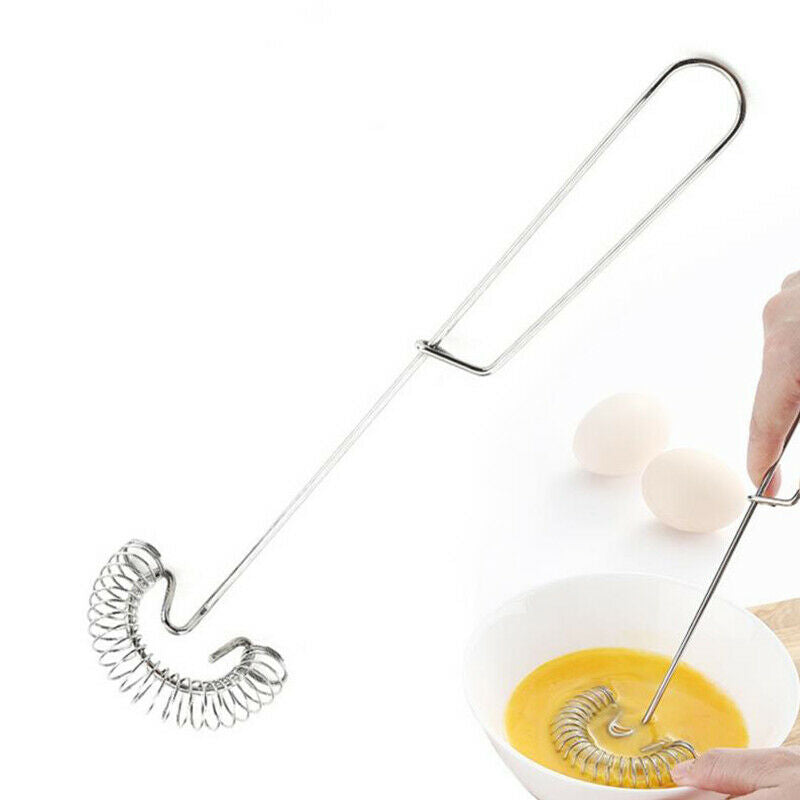 1PC Spring Egg Stirrer Beater Baking Pastry Tools Coil Whisk Milk Whi EBj.l8