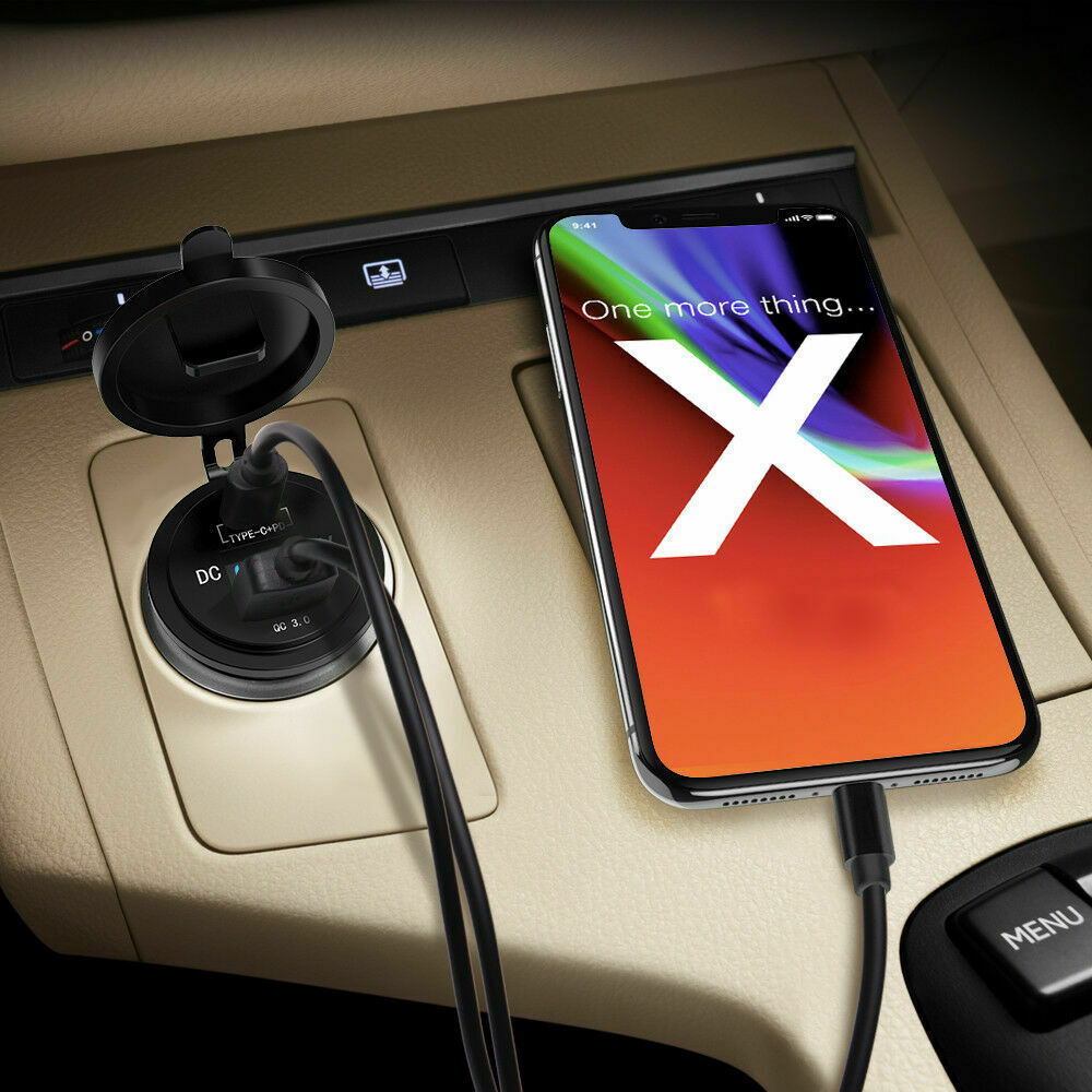 3.0 USB-C Car Charger USB Quick Charge TypeC Charger Socket 12-24v for Car Truck