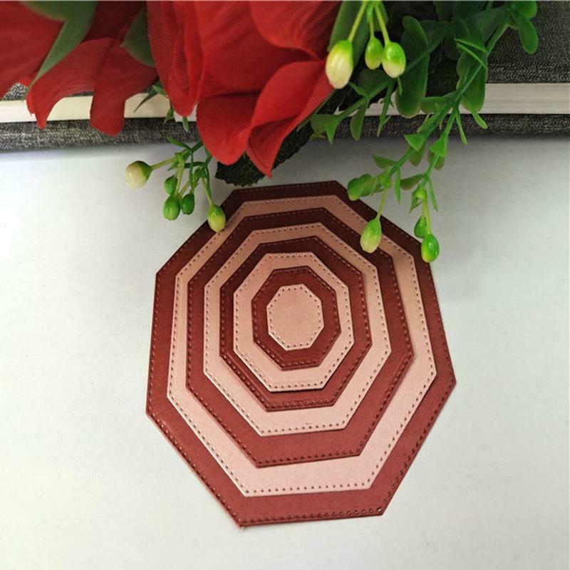 Octagon Metal Cutting Dies Stencil DIY Scrapbooking Album Paper Card Template