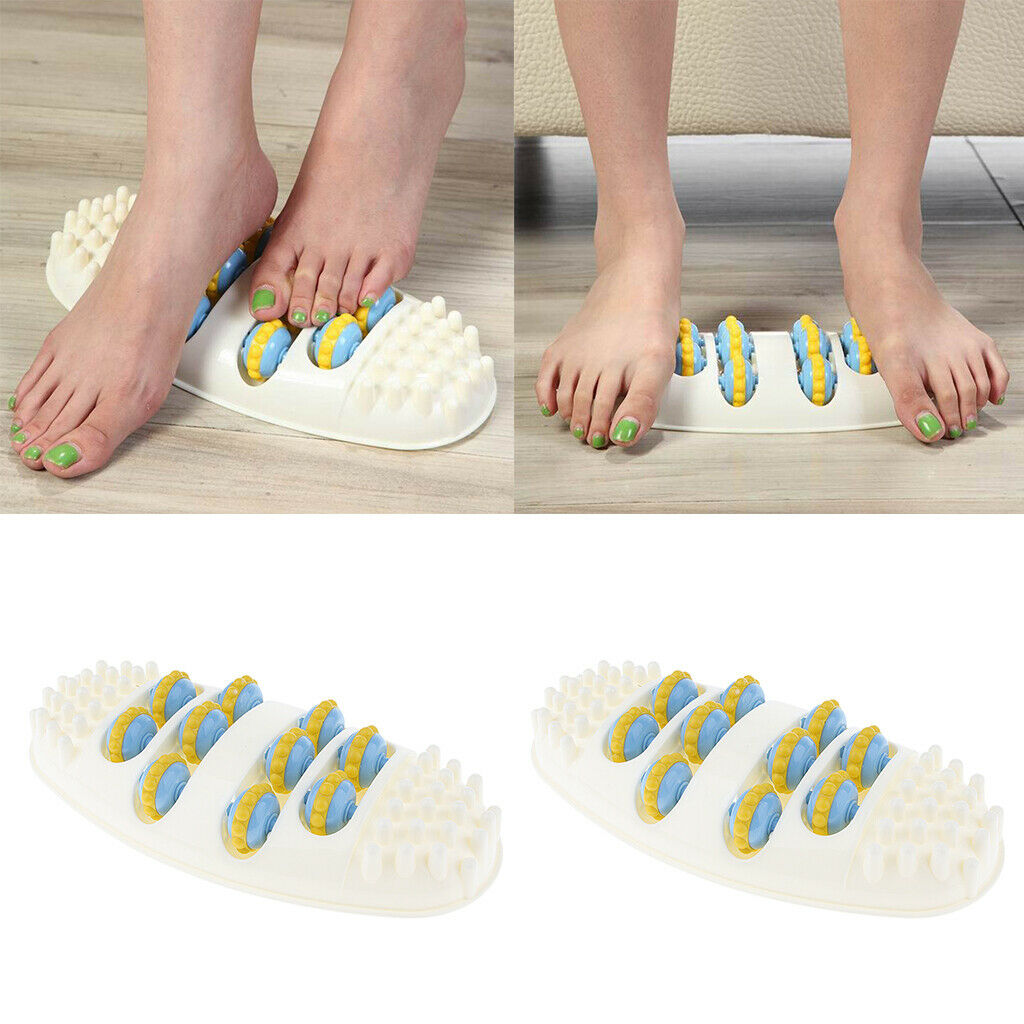2X Foot Acupoint Massager Mat Feet Roller Walk Massagers Foot Leg Pain Ease