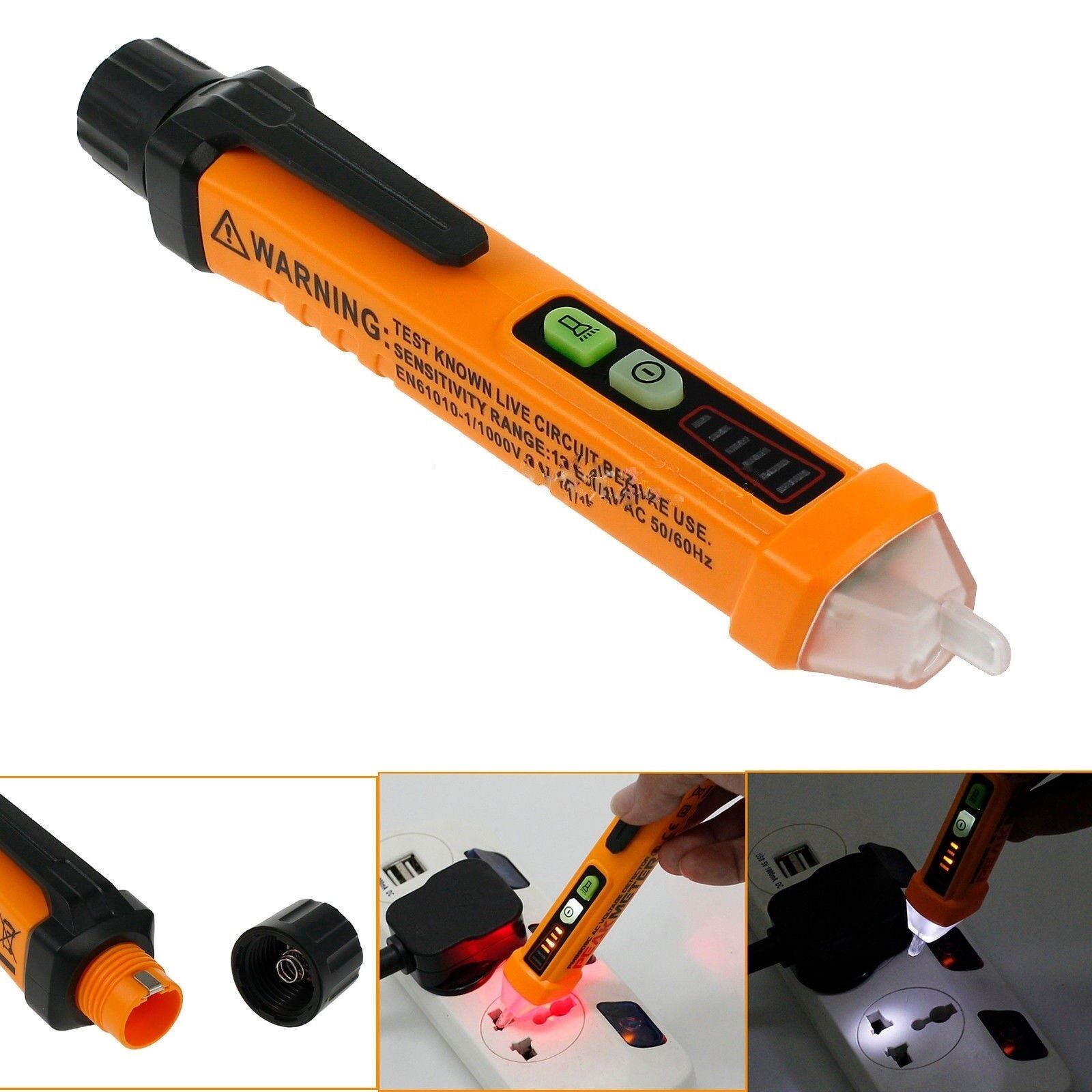 12-1000V Multifunctional Non-Contact Power Detection Pen Led Indicator Flash