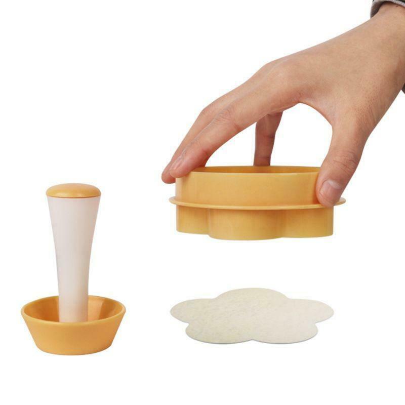 Plastic Pastry Stamper Tart Shell Mould Cutter Flower Round Dough Cookie Muffin