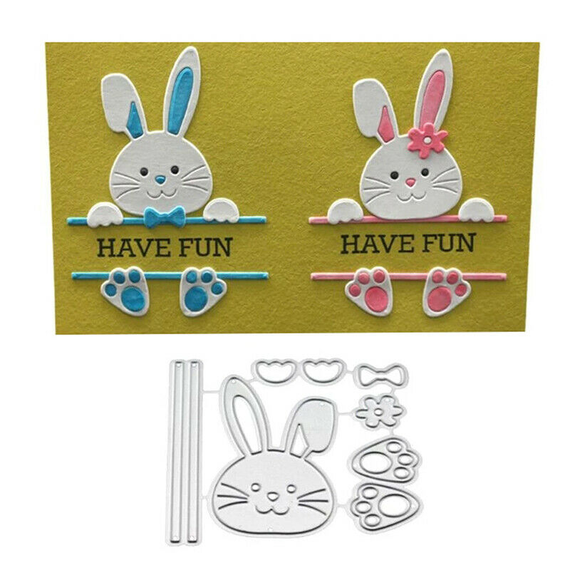 Bow Rabbit Metal Cutting Dies DIY Album Stamp Paper Card Embossing Decor .l8