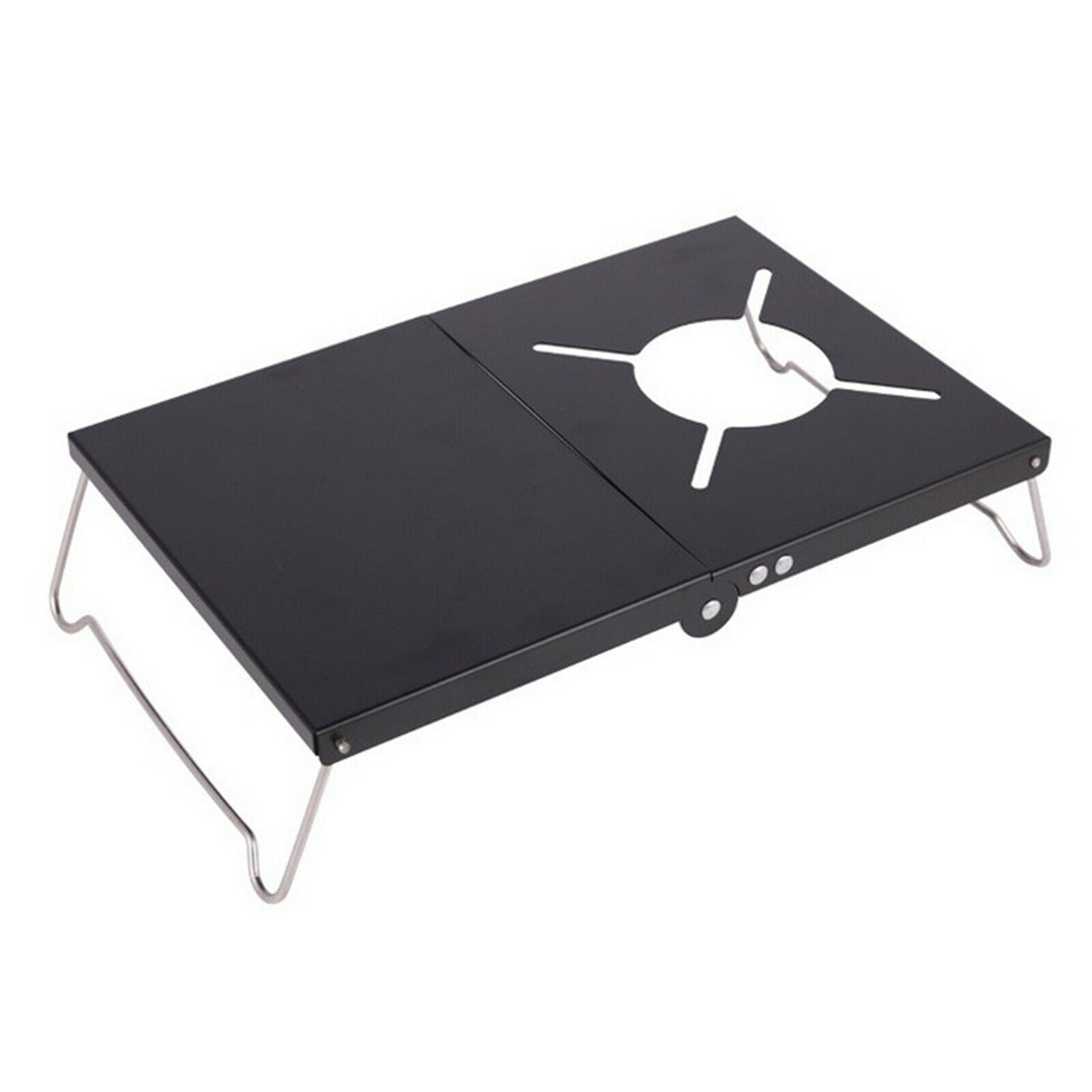 Folding Stove Table Gas Stove Stand Bracket BBQ Grill Desk Backpacking
