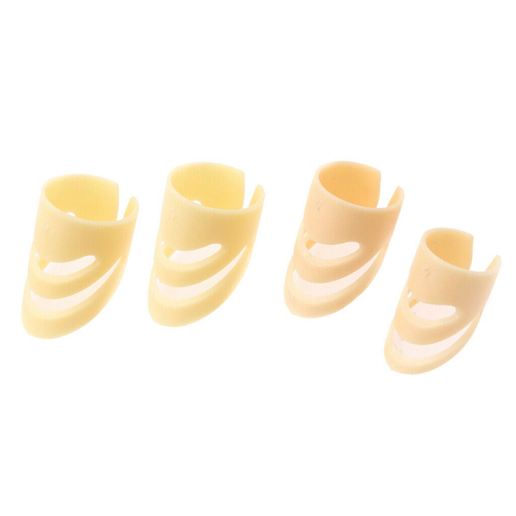 Plastic Acoustic Guitar Finger Nail Thumb Picks Finger style Set Beige