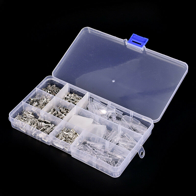 270X Female&Male Spade Connectors Wire Crimp Terminals Set 2.8Mm 4.8Mm 6.3MY1
