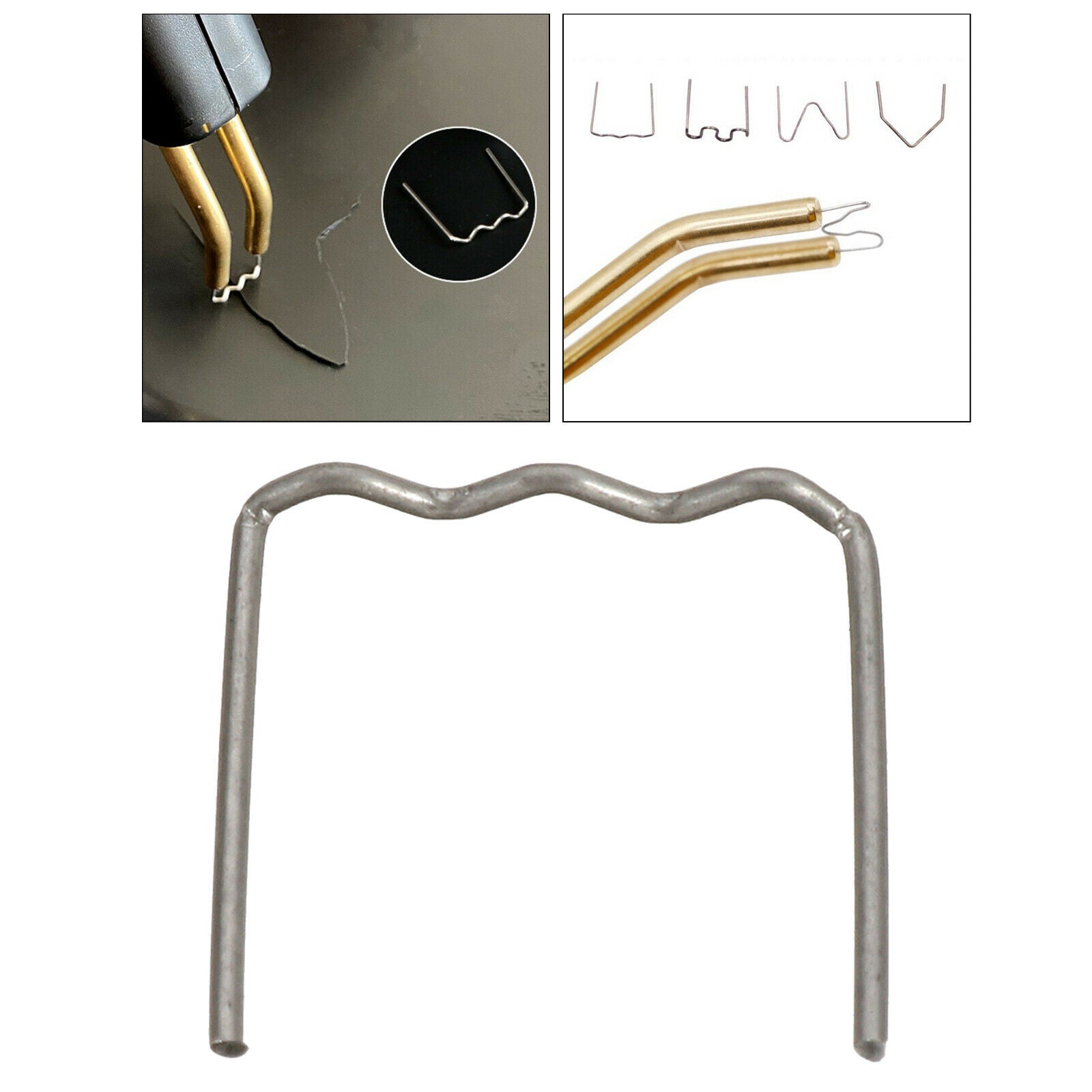 Hot Staples Car Damaged Bumper Plastic Welder Repair Kit Flat Staples 0.6mm