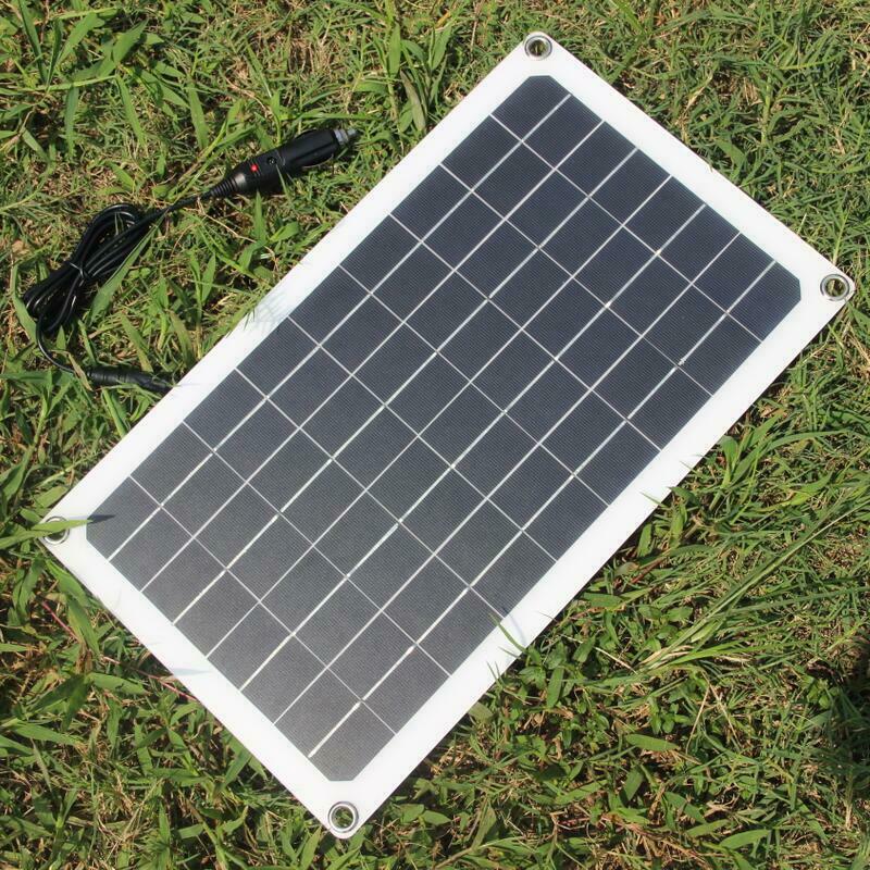 Solar Panel 12V Charge Battery Charger Kit Maintainer Marine Boat RV Car Fan