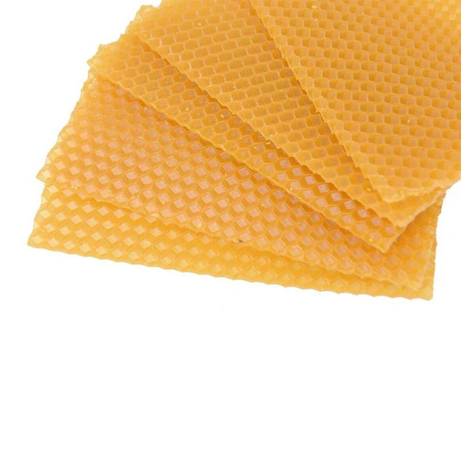 10Pcs Beeswax Sheets Beeswax Foundation Sheets Candle Making Bee Hive Deep