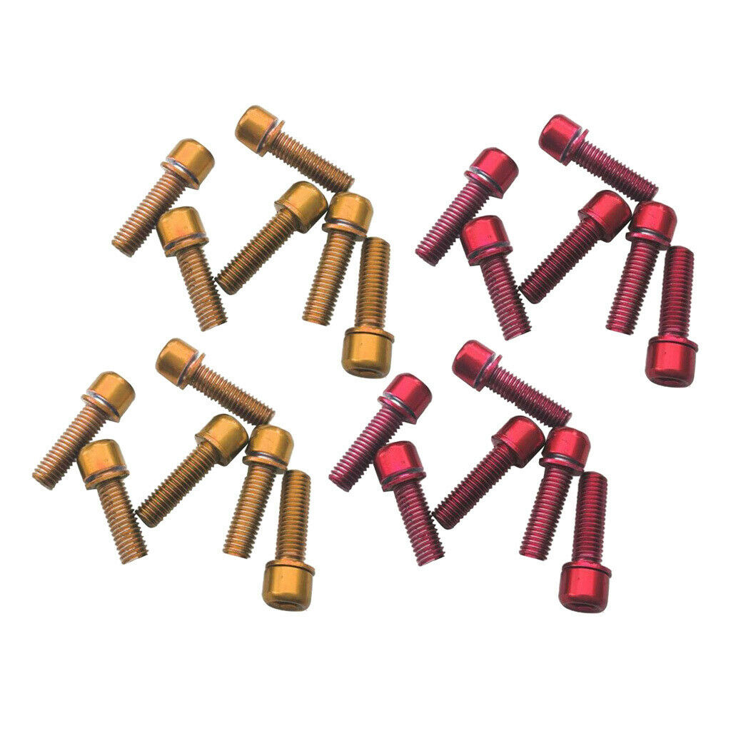 24x Bike Hex Socket Screws M5x18 Carbon Steel Bolts for Water Bottle Cage Holder
