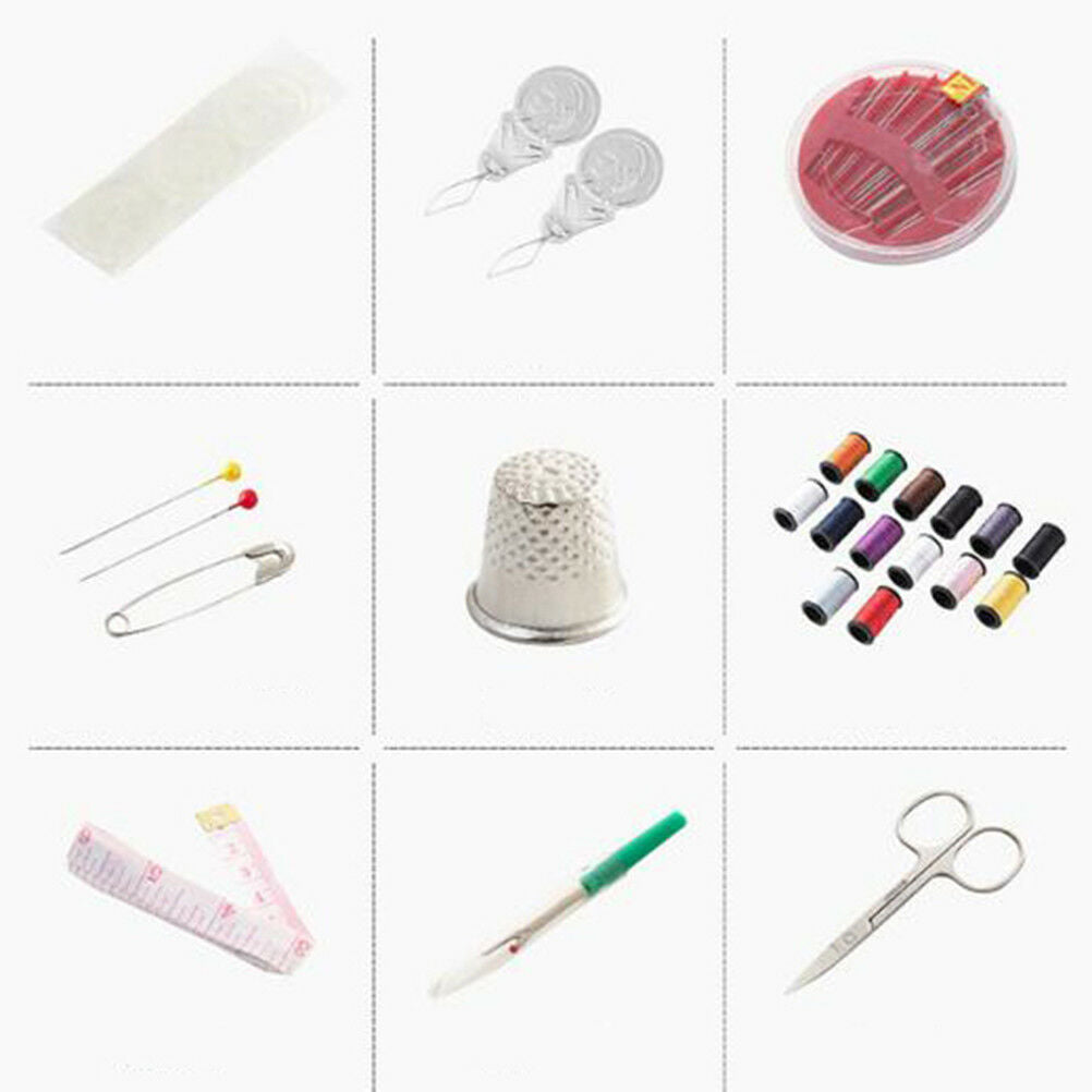 10x Travel home sewing kit case needle thread tape scissor set handcrafj$LDU SJ