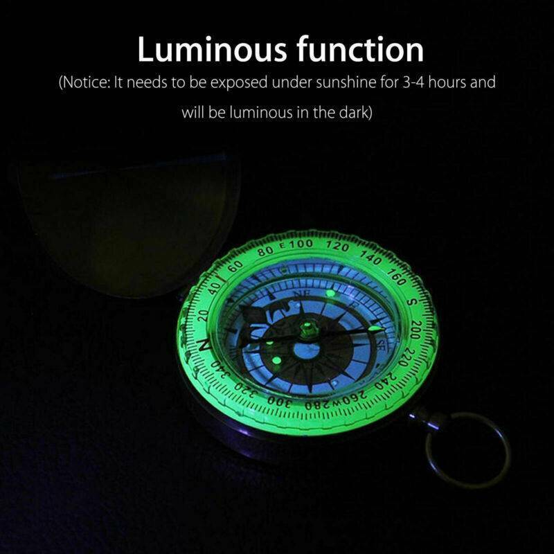 Noctilucent Hiking Camping Compass Pocket Watch Style for Outdoor Brass SUN AU