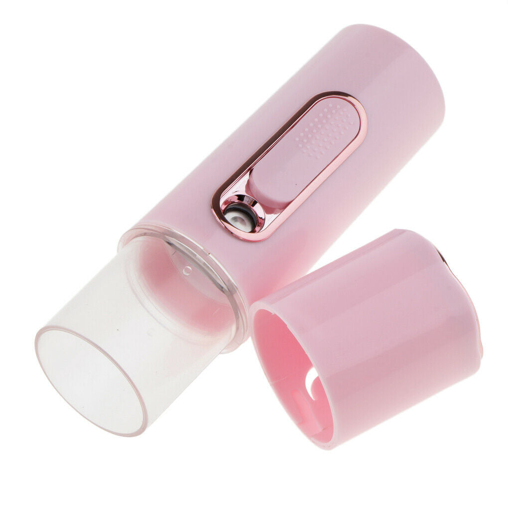 Mini Portable Pore Facial Steamer Nano Mist Cool Spray Skin Moisture Pink