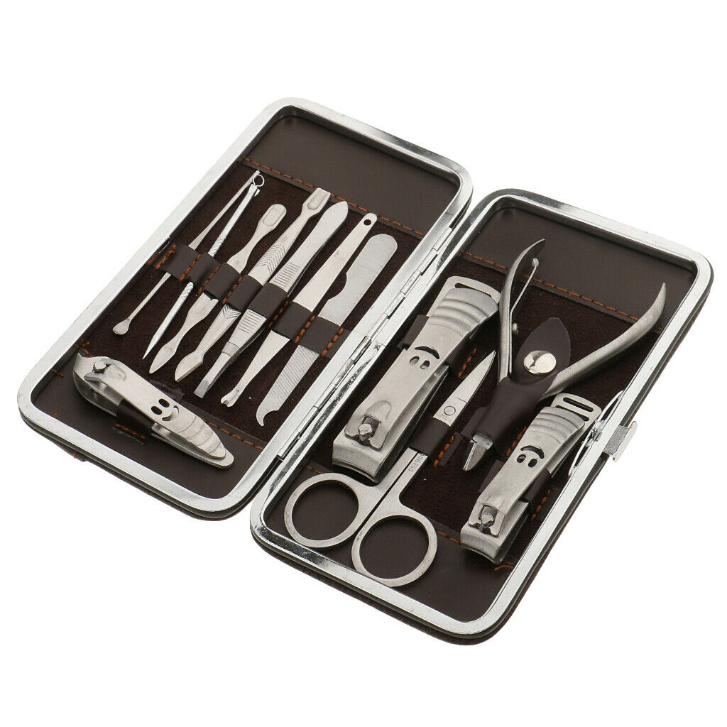 Stainless Steel Manicure Nails Clipper Tools Cuticle Removal Set Travel Kit